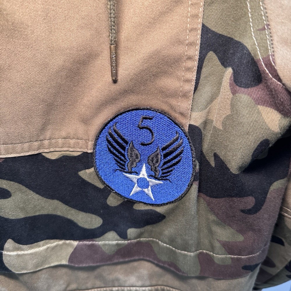 Parish Nation Camo Streetwear Jacket Men's XL Health Wealth Wisdom Patches Y2K - Picture 8 of 12